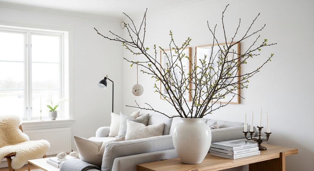 Pyntekvister: Decorative Branches in Scandinavian Interior Design