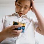 dog solving puzzle toy