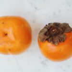 ripe Fuyu persimmon with edible skin